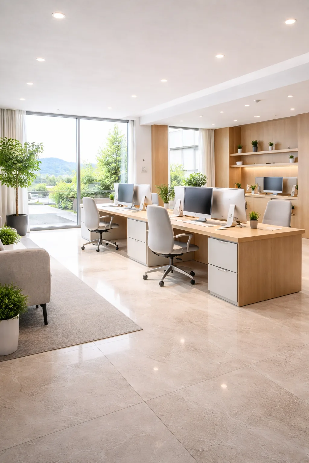 Ambiance de bureaux issue du projet Pureté Annecy
